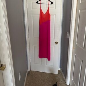 Lulu's Strapless Pink and Red Dress